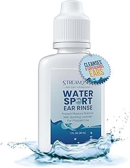 Stream2Sea Water Sport Ear Rinse for Swimmers, Divers and Surfers - Biodegradable Natural Ear Drops for Swimmers - Ear Drops with Oregano and Lavender Oils - to Keep Ears Healthy,1 Fl oz