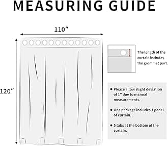 Easy-Going Outdoor Curtains Waterproof Windproof Weatherproof Curtain for Patio, Cabana, Porch, Pergola and Gazebo, Grommet Top and Tab Bottom Drape, 1panel, 110x120 inch, Beige