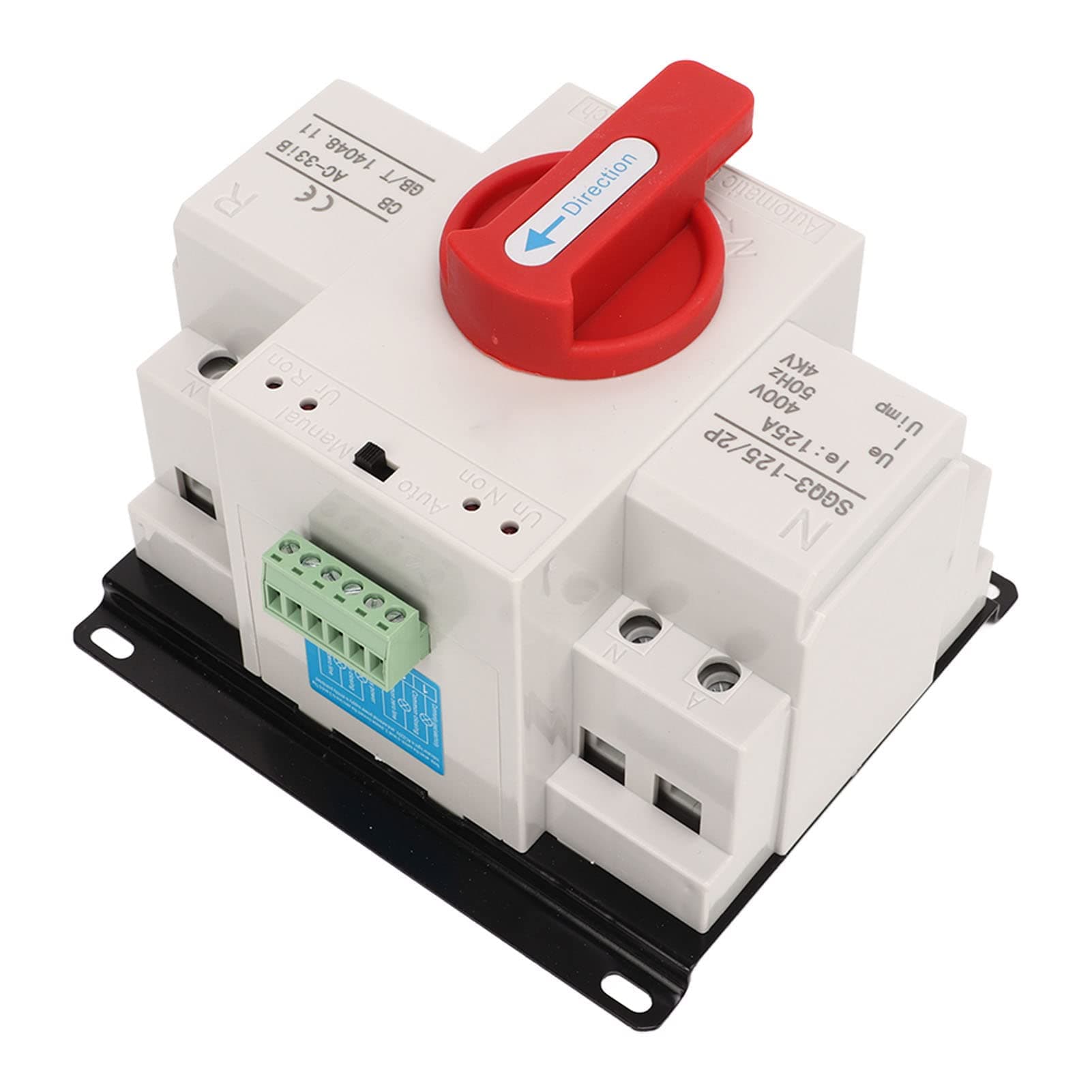 Generator Changeover Switch, Anti Interference Small Size Dual Power Automatic Transfer Switch 400V for Laboratory