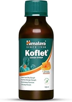 Himalaya Koflet Syrup|100 ml| Relief from cough, sore throat | Non-drowsy Formula| Made With Herbs | Contains 25% Honey*