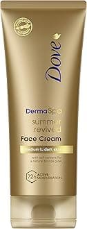 Dove DermaSpa Face Cream for natural bronze glow Summer Revived medium to dark self-tan 75 ml