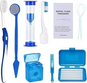 Braces Cleaning Kit for Teeth - Portable Toothbrush Set for Orthodontic Patient Oral Care & Travel Kit - Toothbrush, Interdental Brush, Dental Wax, Dental Floss, Funnel, Toothbrush Head