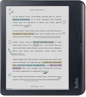 Kobo Libra Colour | eReader | 7" Glare-Free Colour E Ink Kaleido 3 Display | Dark Mode Option | Audiobooks | Waterproof