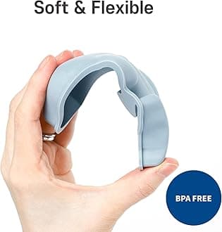 BLUE GINKGO Silicone Beach Toys - Modern Baby Travel Friendly Beach Set | Bucket, Shovel, 4 Sand Molds, Bag | Sand Toys for Toddlers, Kids - 7pc (Beige)