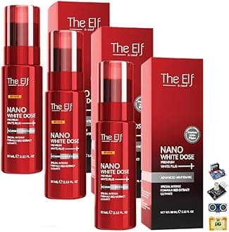 TheElfNanoWhiteDoseSerum 60ml/Box Innovative Serum From Switzerland Moisture Nourish Smooth Skin (of 3) By Thaigiftshop [Get Free Tomato Facial Mask]