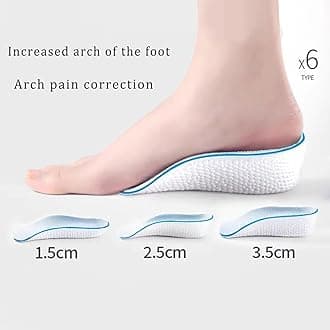 Orthotic High Cushion Insole - Arch Support, Relief for Plantar Fasciitis, Flat Feet, Achilles Tendonitis (2 Pairs, Blue, 2.5cm)