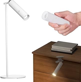 SKYFIRE Cordless Desk Lamp for Home Office,4 in 1 Multifunctional LED Rechargeable Flashlight Wall Sconce Dimmable 360°Rotation Magnetic Bedside Night Table Lamp for Outdoor,Bedroom Dorm Room Decor