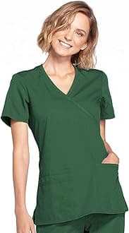 CHEROKEEWomen's Workwear Core Stretch Mock Wrap Scrubs Shirt Medical
