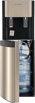 Bottom Loading Water Dispenser, for 20L/5.28 Gallon Hot & Cold Standing Water Dispenser with Temperature Settings of Hot Cold Water Cooler for Home Office Use (Gold)
