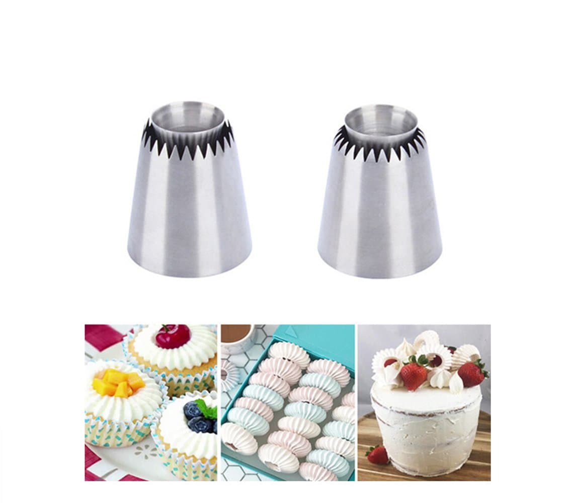 2 Style Russian Piping Cake Nozzles Tips Sultan Ring Tip DIY Baking Cookies Mold Candy Cake Decorating Supplies Kits