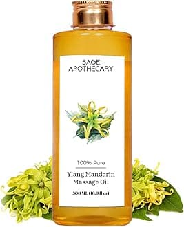 Sage Apothecary Ylang & Mandarin Massage Oil | Pure Natural Ingredients 500 ml