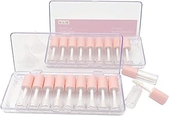 Pink lip gloss tubes with wand empty bottles 3.5ml Clear Mini Refillable lip gloss containers DIY lip gloss making kit&Funnel & Rubber Stoppers (20PCS in two boxes)