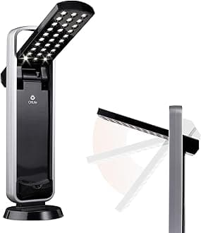 290G59 Battery-Operated LED Mobile Task Lamp, Black