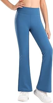 Girl's Flare Leggings High Waisted Yoga Pants Bootcut Dance Casual Pants Activewear Kids Bell Bottoms