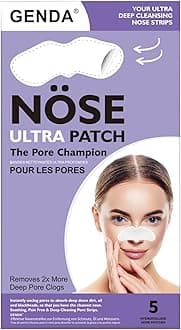 GENDA Blackhead Remover Nose Pore Strips for Deep Cleansing, Clears Black head and Instant Pore Unclogging - 5 Strips