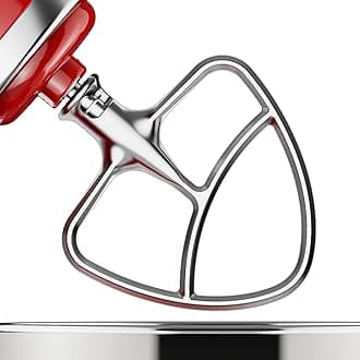Stainless Steel Flat Beater for KitchenAid Stand Mixer, Paddle Attachment for KitchenAid Mixer Attachments, Fits 4.5-5Qt Tilt-Head Stand Mixers, Dishwasher Safe Beater Replacement by InnoMoon