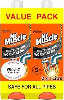 Mr Muscle Max Gel Drain Unblocker 2 X 1 Litre…