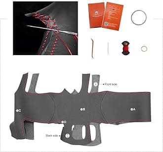 MEWANT Customized Black Microfiber Leather Car Steering Wheel Cover for Dodge Challenger 2015-2021 / Dodge Charger 2015-2021/ Dodge Durango 2018-2021