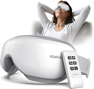 Eye Massager with Remote, Heat, Compression, Birthday Gifts for Women Men Her Him, Eyeris 1 Sleep Mask FSA HSA, Headache Massager Scalp for Strain Relief, Migraine Relief, Reduce Stye Eye