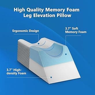 Forias Leg Elevation Pillows for After Surgery, Injuries or Rest, Memory Foam Leg Pillows for Sleeping Leg Elevating Pillow Wedge Pillow for Sciatica Back Knee Hip Ankles Pain Relief