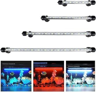 GreenSunLED Aquarium Light,Submersible Multi-Color Waterproof Fish Tank Light Underwater Crystal Glass Lights Suitable for Saltwater and Freshwater-19 inch(48 cm)