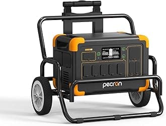 pecron Portable Power Station E1000LFP with Trolley, 1024Wh LiFePO4 Battery Backup, 1800W Solar Generator Expandable to 4096Wh, Fast Charging Power Station for Emergencies, Camping, RV, Home Use