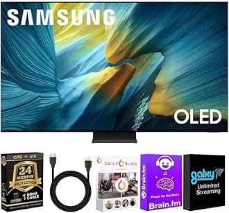QN77S95FAFXZA OLED S95F 77-Inch QD-OLED 4K Smart TV with Quantum Dot HDR Pro, Glare-Free Screen, 165Hz Refresh Rate, Dolby Atmos, Alexa Built-in + UAX HDMI Cable + CPS 2-Year Protection Plan +