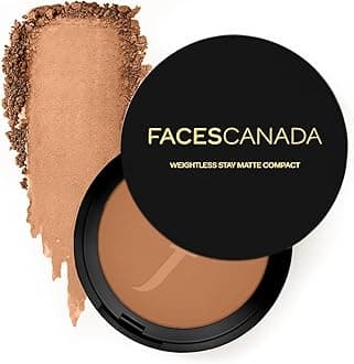 CANADA Weightless Stay Matte Finish Compact Powder - Natural Almond 06, 9g SPF 20 Non Oily Matte Look Evens Out Complexion Prevents Acne Blends Effortlessly Pressed Powder For All Skin Types