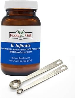 Foods For Gut Bifidobacterium Infantis Probiotic Powder 100 Billion cfu's | Digestive & Immune Support | High Potency | B. Infantis | 60 Grams (2.11 Oz)
