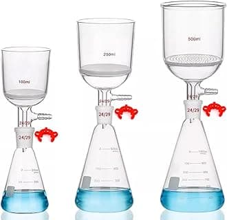 G3 Lab Buchner Funnel Filtering Kit Laboratory Vacuum Filtration Distillation Apparatus with Sand core filtration funnel and Erlenmeyer Flask (1000ml)