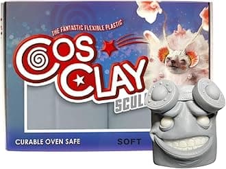 Cosclay Sculpt - Soft Gray - Flexible Polymer Clay (1lb)
