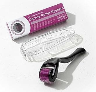 Derma Roller 0.25mm,540 Titanium MicroneedlesDerma for Face and Skin Care,Microneedling Scalp Roller For Body Face & Skin Rejuvenation,Stimulate Beard & Hair Growth Scalp Roller For Facial Skin Care