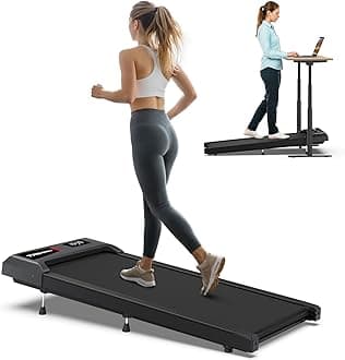 Walking Pad Treadmill, Upgraded Up to 6% Incline Walking Pad, Voice Controlled Under Desk Treadmill 300+LB Capacity Work with ZWIFT KINOMAP, Only 39LBS Portable Treadmill for Home,Office,Apartment