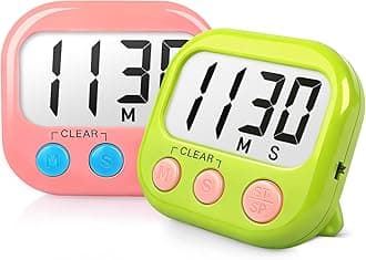 Classroom Timers for Teachers Kids Large Magnetic Digital Timer Teacher Supplies 2 Pack-Green Pink