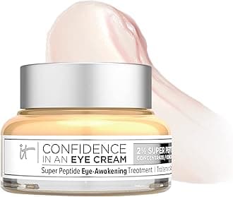 Confidence in an Eye Cream - Anti Aging Peptide Eye Cream for Dark Circles & Wrinkles, Lightweight 48HR Hydration, 2% Super Peptide Concentrate, Smooth & Brighten Undereye, All Skin Types