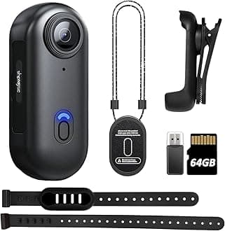 H88 4K Body Cameras with Audio & Video Recording - Waterproof Body Camera 4K, Magnetic & 360° Clip, 120-Min Battery for Cycling, Pet Walking (4K-Basic-64G)