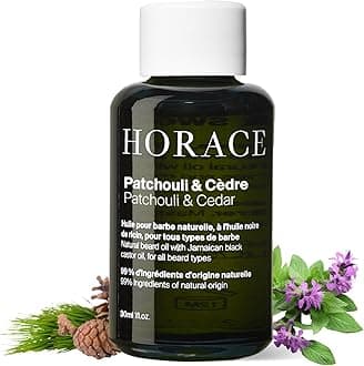 HORACE Patchouli & Cedar Beard Oil for Men - Conditioner with Argan Oil - Gentle Beard Care for All Skin Types - Woody, Aromatic Scent, 30 ml