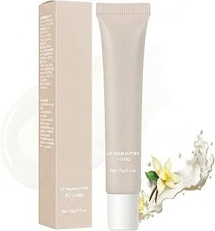 Summer Lip Glossy Butter Balm, Instant Moisture Sheer Tint, Non-Sticky, Conditioning Formula to Soothe & Repair Dry, Chapped Lips, Jelly Lip Stain with Natural Scent (#1Vanilla, 1Pc)