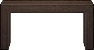 Plank+Beam Grand Console Table, 66 Inch Modern Solid Wood Sofa Table, Narrow Entryway Table for Hallway, Behind The Couch, Living Room, Foyer, Walnut Wirebrush