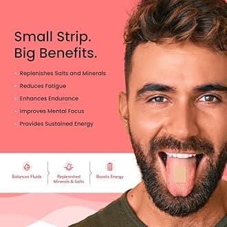 Wellbeing Nutrition Melts Instant Energy, 100% Plant Based Green Tea Caffeine, Essential Electrolytes and Vitamins for Endurance, Sports Hydration, Pre Workout Energy Boost - 60 Oral Thin Strips