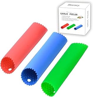 Maxracy Garlic Peeler Tube, Silicone Garlic Roller, Easy to Peel Garlic Cloves, Useful Kitchen Tool for Garlic(3colors)
