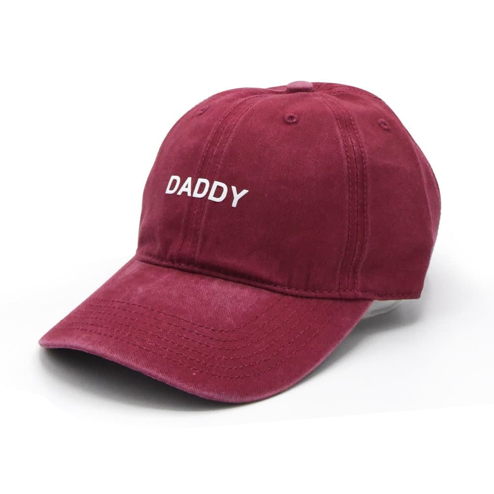 Daddy Low Profile Baseball Cap Hat (Daddy Red)