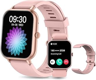 PEJE ZW01 Smart Watch丨Smart Watches For Men丨1.83 TFT Display丨Ip68 Waterproof,Bluetooth calling,All-Round Fitness Management,123+ Workout Mode,15 Days Battery Life,Compatible with iOS & Android (Pink)