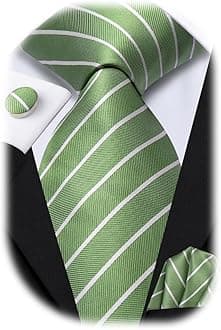 Hi-Tie Silk Paisley Ties for Men Necktie Pocket Square Cufflinks Set Foral Tie Sets Formal Business