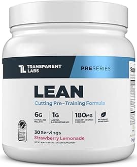 Lean Pre-Workout - Body Recomposition Pre Workout for Men and Women with Acetyl L-Carnitine, Beta Alanine Powder, & PurCaf Organic Caffeine Powder - 30 Servings, Strawberry Lemonade