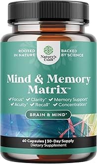 Enhance Brain Memory + Boost Focus + Improve Clarity Mind Booster Supplement For Men And Women - Contains Pure St John Wort + Potent Ginkgo Biloba - Natural Cognitive brain Nutrition By Bio Sense