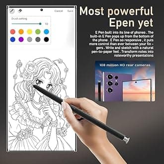 I25 Ultra 5G Unlocked Phones, 8+256GB Android13 Smartphone Battery 6800mAh 6.8" HD Screen Unlocked Cell Phone,48MP+108MP Camera/Built in Pen/Dual SIM/Fingerprint Lock/Face (Purple)