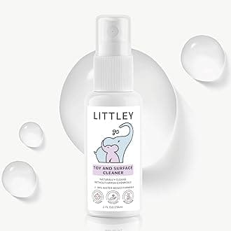 Littley Toy & Surface Cleaner with Hypochlorous Acid, Fragrance-Free, Made Without Ammonia, Bleach, Phosphates, Phthalates, or Dyes, 2oz Travel-Size Spray Bottle