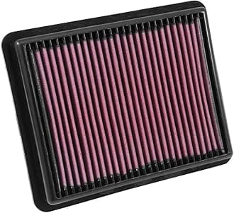 K&N Engine Air Filter: High Performance, Premium, Washable, Panel Filter: 2012-2019 (CX-5, CX-9, 6, 2, Atenza, Axela, 33-3024