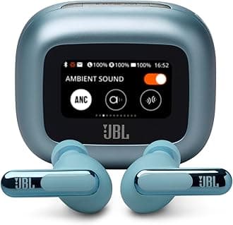 Live Beam 3 - True Wireless Noise-Cancelling Stick-Closed Earbuds, 48Hrs Total Playback, Wireless Charging, 6 Mics for Perfect Calls, Multi-Point Connection, IP55 Waterproof and dustproof (Blue)
